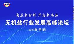 【行業(yè)資訊】中國無機(jī)鹽工業(yè)協(xié)會(huì)舉辦線上“無機(jī)鹽發(fā)展高峰論壇”